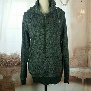 Quicksilver Keller Zip Hooded Zip-Up Fleece SzM